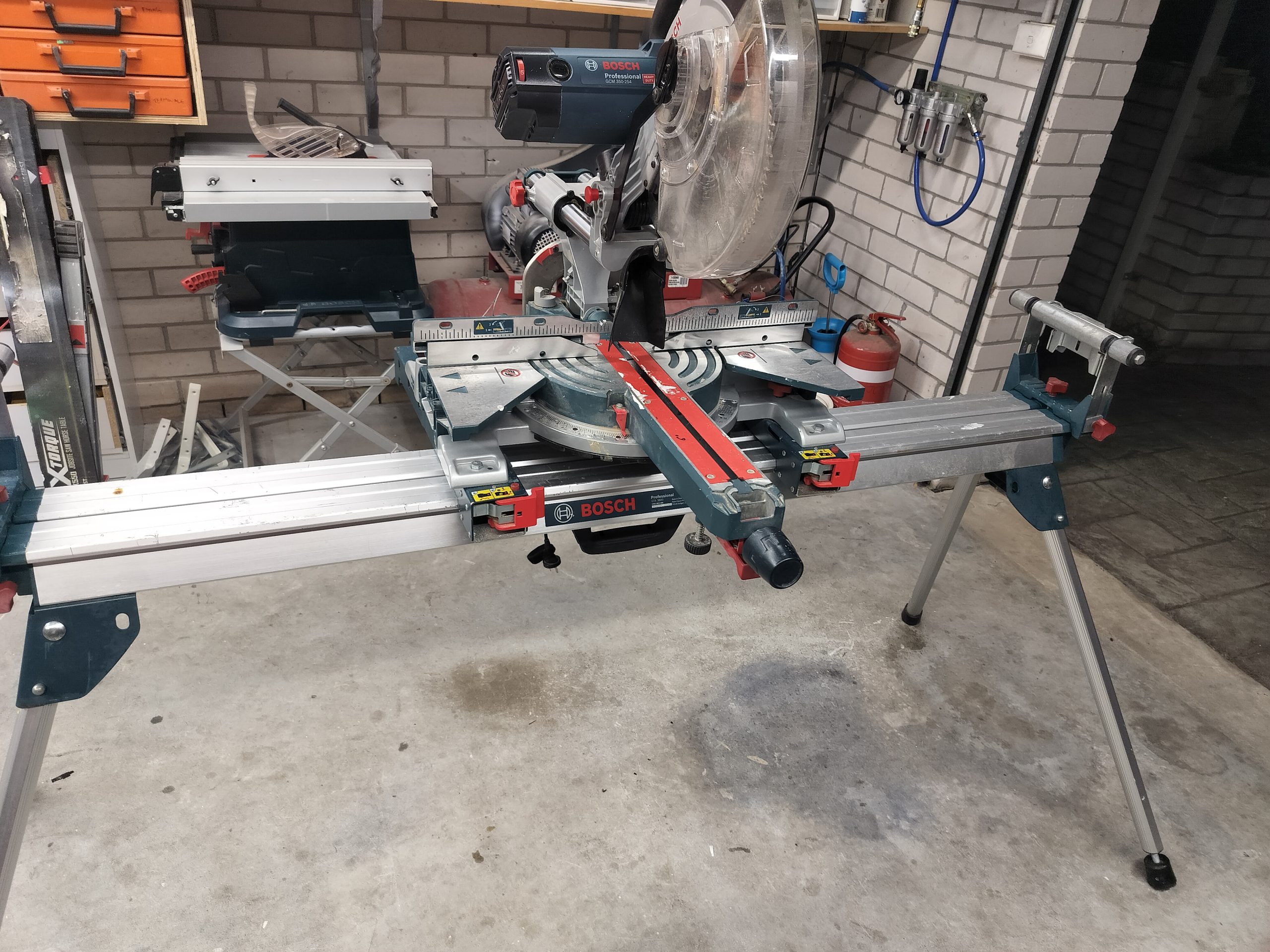 Bosch GCM 350-254 Professional 254mm 10" 1800w Double Bevel Sliding Mitre Saw + Saw Stand GTA3800 - Image 5